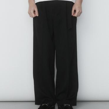 STRIPE BUGGY SLACKS *ブラウン*