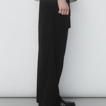 STRIPE BUGGY SLACKS *ブラウン*