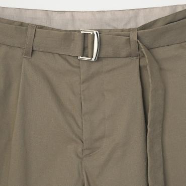 LINEN WIDE SHORTS *ブラウン*