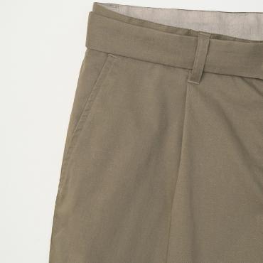 LINEN WIDE SHORTS *ブラウン*