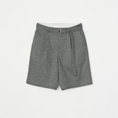 LINEN WIDE SHORTS *グレー*