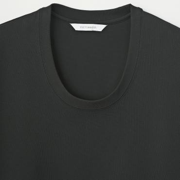 HEAVY COTTON U-NECK TEE *ブラック*