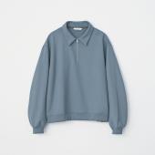 HALF ZIP POLO SWEAT *ブルー*