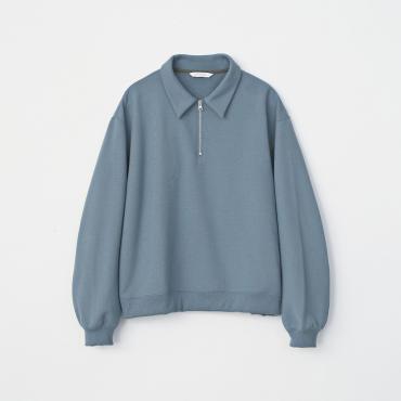 HALF ZIP POLO SWEAT *ブルー*