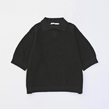 SUMMER KNIT POLO *ブラック*