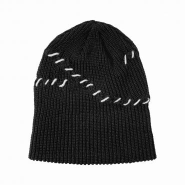 Damaged knit cap *ブラック*