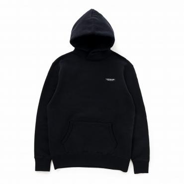 FLEECE CROSS NECK HOODIE *ブラック*