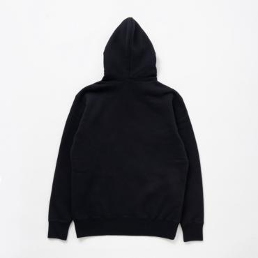 FLEECE CROSS NECK HOODIE *ブラック*