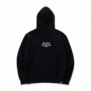 RATS x NEIGHBORHOOD / CROSS NECK HOODIE *ブラック*