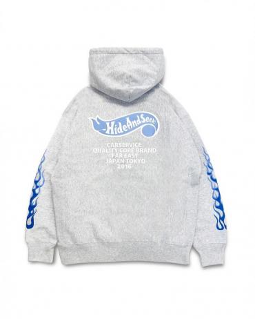 HIDEANDSEEK×CarService Hooded Sweat Shirt *H-GRY*