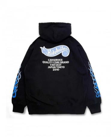 HIDEANDSEEK×CarService Hooded Sweat Shirt *ブラック*